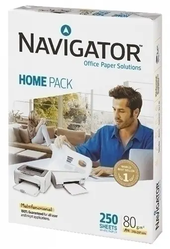 PAPEL A4 NAVIGATOR  80g 250h HOME PACK - Pack de 10 unidades