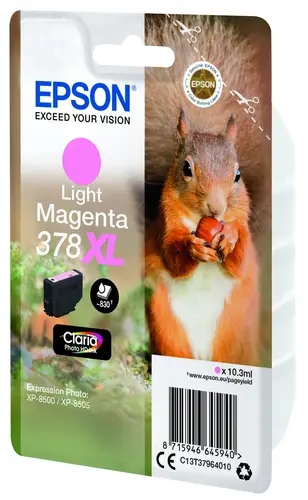 Squirrel Singlepack Light Magenta 378XL Claria Photo HD Ink - Imagen 3