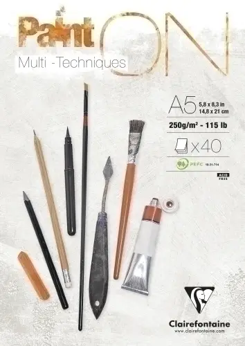 BLOCK DIBUJO CLAIR.PAINT ON MULTIT. A5 2 - Pack de 4 unidades