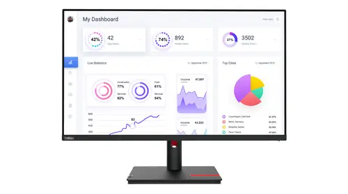 ThinkVision T32p-30 LED display 80 cm (31.5") 3840 x 2160 Pixeles 4K Ultra HD Negro - Imagen 2