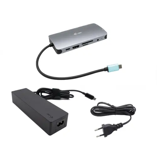 Metal USB-C Nano Dock HDMI/VGA with LAN + Charger 100W - Imagen 1