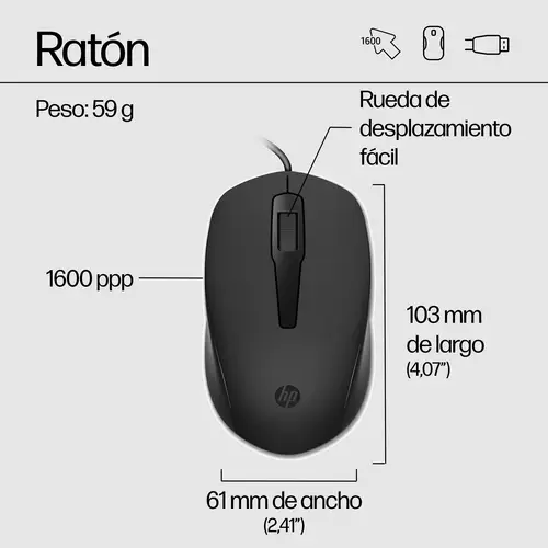 Teclado y ratón con cable 150 - Imagen 3