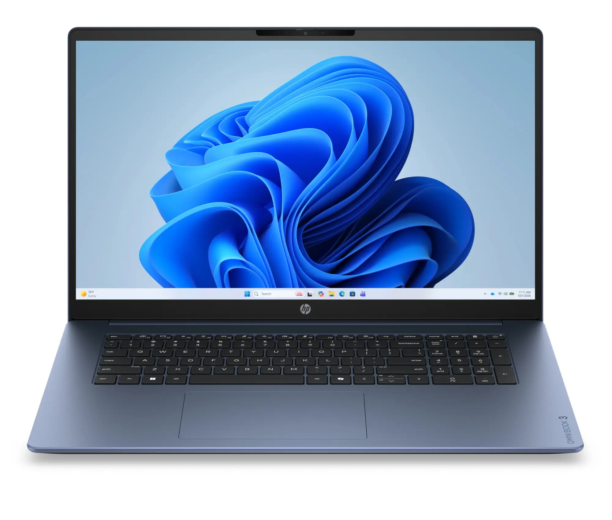 OmniBook 3 Laptop 17-dp0001ns AMD Ryzen 5 40 Portátil 43,9 cm (17.3") Full HD 16 GB LPDDR5-SDRAM 512 GB SSD Wi-Fi 6 (802.11ax) Windows 11 Home Azul