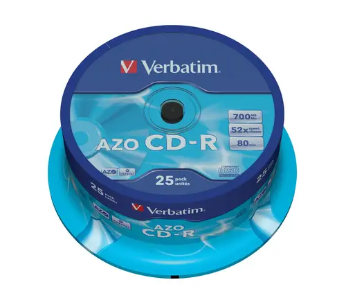 CD-R AZO Crystal 700 MB 25 pieza(s) - Imagen 1