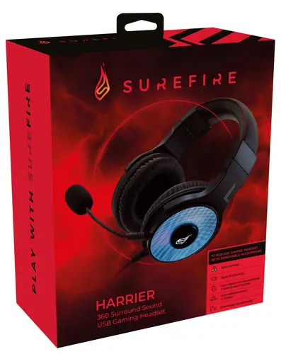 Harrier 360 Auriculares Alámbrico Diadema Juego USB tipo A Carbono - Imagen 9