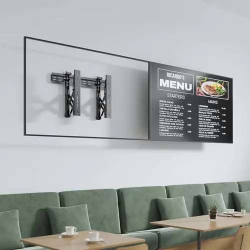 Soporte para Videowall Nivelable y Función Pop-Out para TV 45Kg de 37-70, Negro - Imagen 4