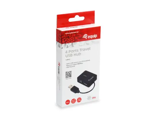 128952 hub de interfaz USB 2.0 480 Mbit/s Negro - Imagen 2