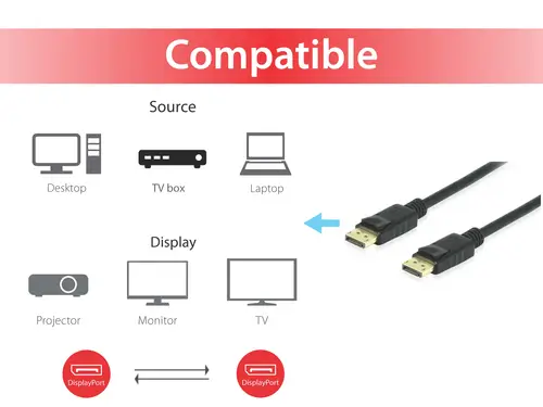 119256 Cable DisplayPort 1.4, 10 m, 8K/60 Hz - Imagen 3