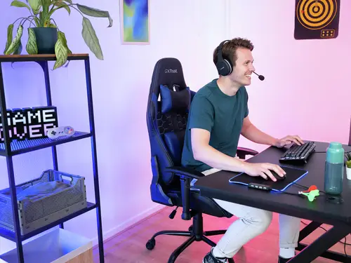 GXT 708B Resto Silla para videojuegos universal Negro, Azul - Imagen 6