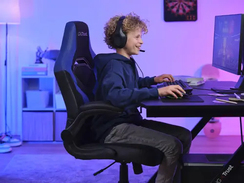 GXT 703B RIYE Silla para videojuegos universal Negro, Azul - Imagen 8