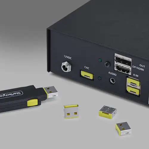 Llave de Bloqueo USB-A - 4 Tapones Antipolvo USB-A con Pestillo - Protectores Guardapolvos de Puerto USB a Presión - Reutilizables - Imagen 6