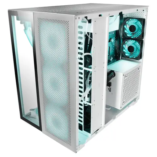MC-Nova, Torre Gaming Custom XXL E-ATX Aluminio, Doble Ventana Completa Cristal Templado, Estructura Modular Doble Cámara, USB-C - Imagen 3