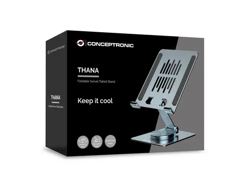 THANA09G mueble y soporte para dispositivo multimedia Gris Tableta Carro para administración de tabletas - Imagen 5
