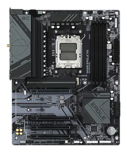 B650 EAGLE AX Placa base - AMD Ryzen serie 9000, VRM de 12+2+2 fases, hasta 7600 MHz DDR5 (OC), 1xPCIe 5.0 + 2xPCIe 4.0 M.2, LAN GbE, WIFI 6E, USB 3.2 Gen 2 - Imagen 2