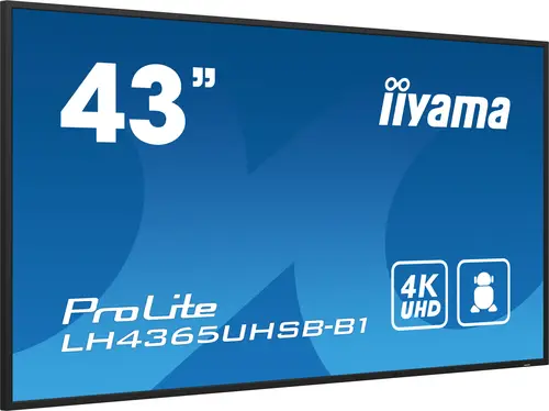 LH4365UHSB-B1 pantalla de señalización Diseño de quiosco 108 cm (42.5") LED Wifi 800 cd / m² 4K Ultra HD Negro Procesador incorporado Android 11 24/7 - Imagen 4