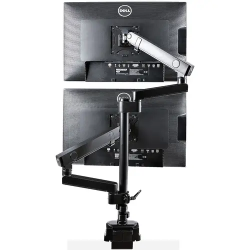 Brazo de Soporte para Dos Monitores - Base Soporte de Movimiento Articulado y Altura Ajustable para 2 Monitores VESA de hasta 32 Pulgadas 8kg - Grommet o Mordaza - Imagen 6