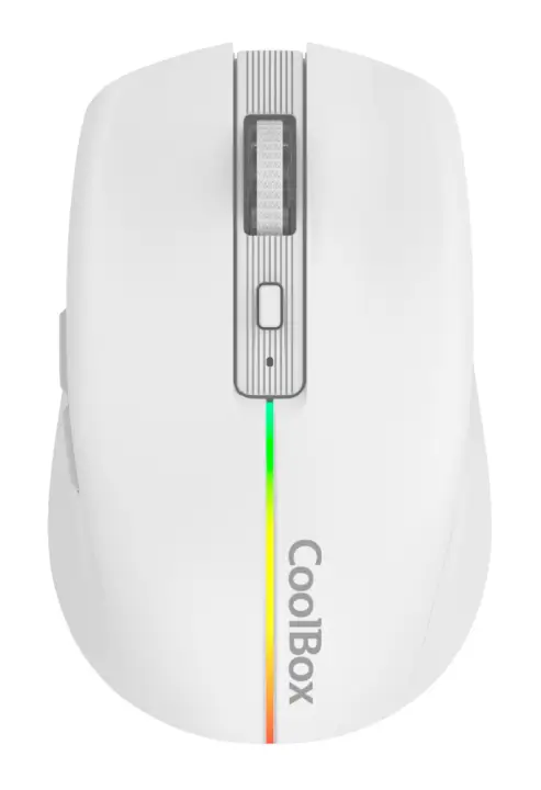 Ratón W01 Blanco RGB Inalámbrico Recargable 500 mAh 1600DPI SilentClick