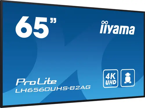 LH6560UHS-B2AG pantalla de señalización Pizarra de caballete digital 165,1 cm (65") LED Wifi 500 cd / m² 4K Ultra HD Negro Procesador incorporado Android 11 24/7 - Imagen 3