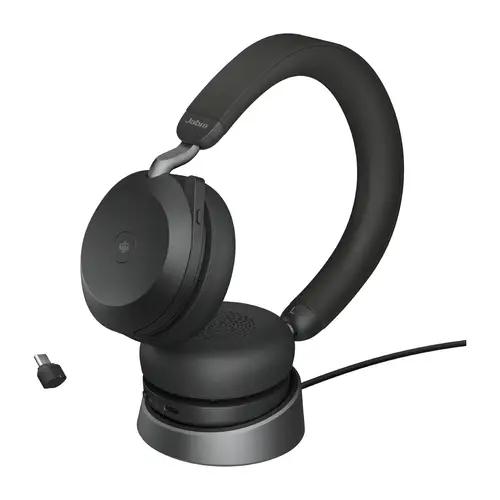 Evolve2 75 Auriculares Inalámbrico y alámbrico Diadema Llamadas/Música USB Tipo C Bluetooth Base de carga Negro - Imagen 4