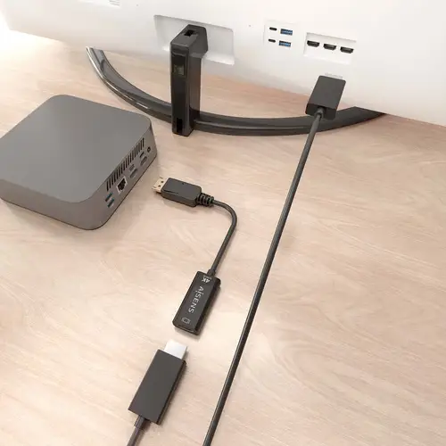 CONVERSOR DISPLAYPORT A HDMI 4K@60HZ, DP/M-HDMI/H, NEGRO, 15CM - Imagen 6