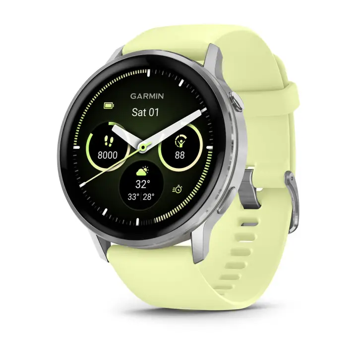 Venu 010-03014-02 Relojes inteligentes y deportivos 3,56 cm (1.4") AMOLED 45 mm Digital 454 x 454 Pixeles Pantalla táctil Plata Wifi GPS (satélite)