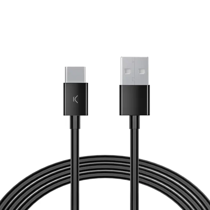 Cable de carga y datos USB-A a USB-C 25 W, Carga rápida, 3 m, Negro