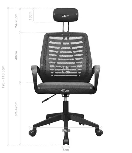 MGC-ERGOB Asiento acolchado Respaldo de malla - Imagen 5