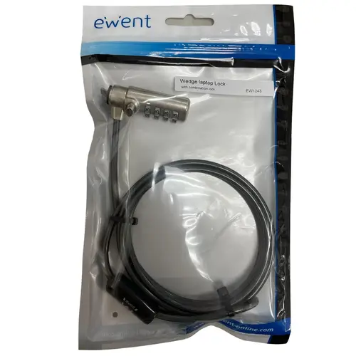 EW1243 cable antirrobo Negro, Zinc 1,5 m - Imagen 2