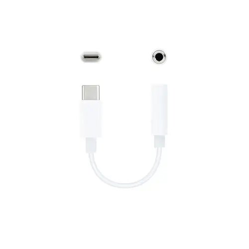 Cable Adaptador Audio USB-C/M a Jack 3.5/H, 11 cm, Blanco - Imagen 2