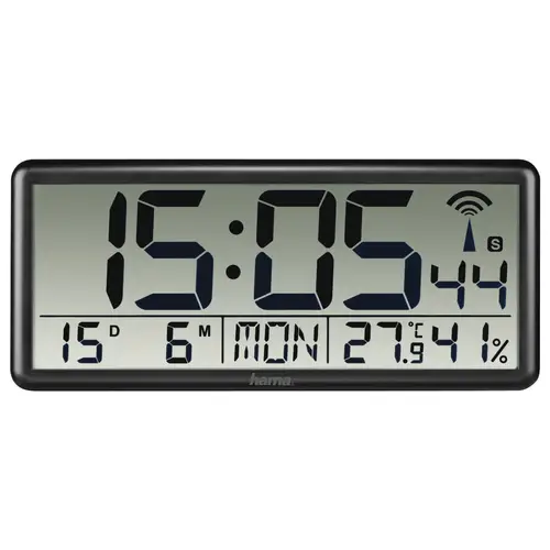 Jumbo Reloj digital Rectángulo Negro - Imagen 1