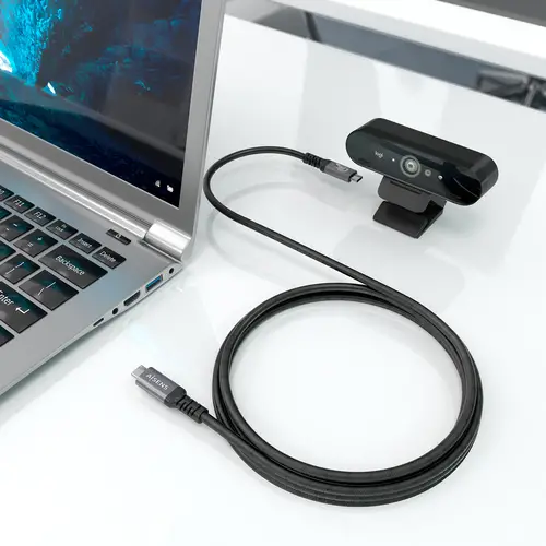 Cable USB 3.2 Gen2 Aluminio 10Gbps 8K@30Hz 5A 100W E-Mark, Tipo USB-C/M-USB-C/M, Negro, 4.0m - Imagen 4