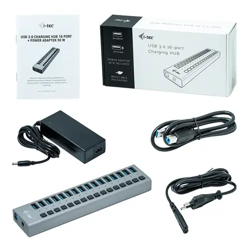 USB 3.0 Charging HUB 16port + Power Adapter 90 W - Imagen 5