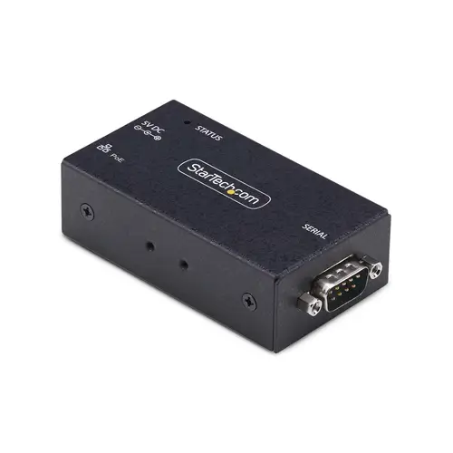 Adaptador Serie a Ethernet - Conversor RJ45 LAN IP a DB9 RS232 - Servidor de Dispositivos Serie Remotos de 1 Puerto PoE 802.3af - Carcasa de Metal - Pared o Carril DIN - TAA - Imagen 4
