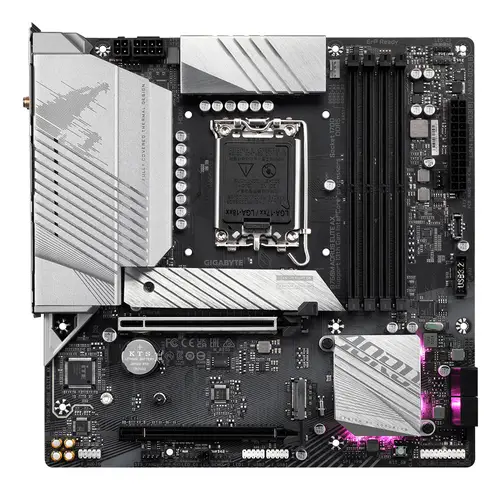 B760M AORUS ELITE AX Placa Base - Compatible con procesadores Intel Core de 14ª generación, VRM digital de 12*+1+1 fases, hasta 7800MHz DDR5 (OC), 2x PCIe 4.0 M.2, Wi-Fi 6E, 2.5GbE LAN, USB 3.2 Gen 2 - Imagen 3