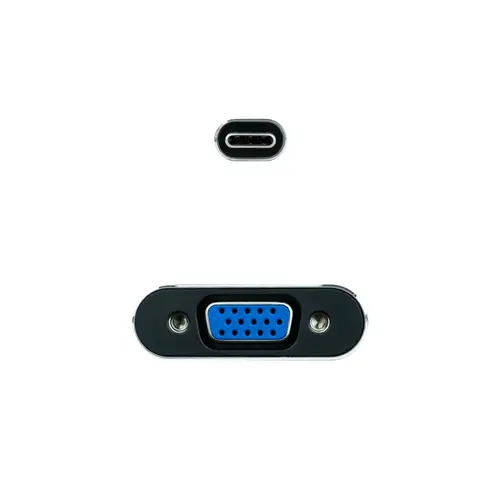 Conversor USB-C a VGA, USB-C/M-VGA/H, Aluminio, Gris, 10 cm - Imagen 3