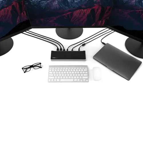 Dock USB-C para 3 Monitores 4K - Hub Ladrón de 5 Puertos USB 3.2 5Gbps - HDMI y DisplayPort - Mac y Windows - Docking Station - PD 100W - Imagen 6