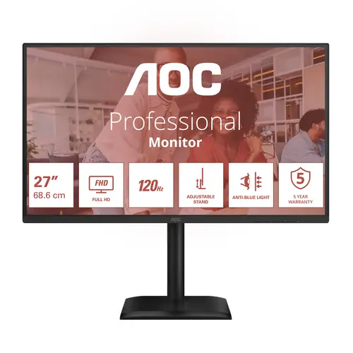 27E4CV pantalla para PC 68,6 cm (27") 1920 x 1080 Pixeles Full HD LED Negro - Imagen 1