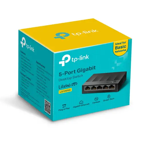 LS1005G switch No administrado Gigabit Ethernet (10/100/1000) Negro - Imagen 5