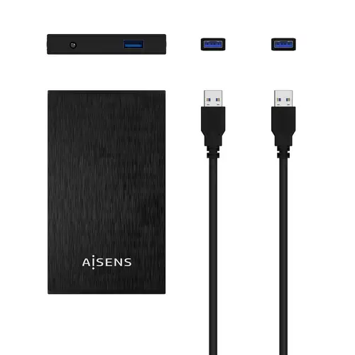 Caja Externa 2,5? ASE-2523B 9.5MM SATA a USB 3.0/USB3.1 GEN1, Negra - Imagen 4