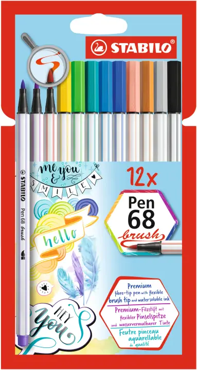 Pen 68 Brush rotulador Fuerte Multicolor 12 pieza(s)