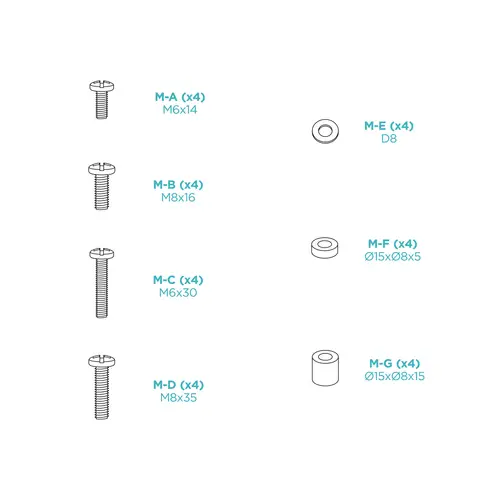 Soporte Fijo de pared para pantallas 37"- 80", Negro - Imagen 7