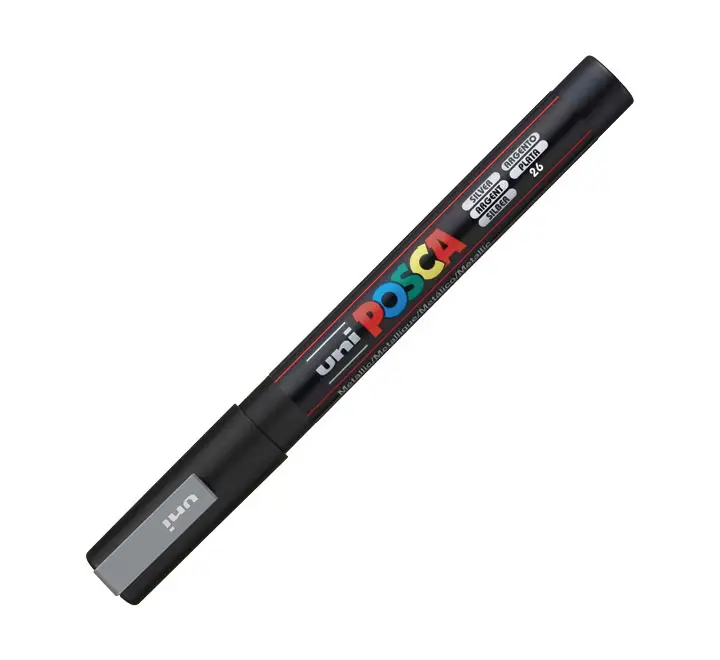 MARCADOR UNI-BALL POSCA PC3M 0.9-1.3MM PLATA