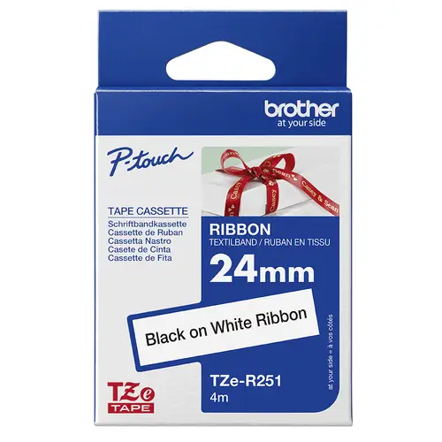 TZE-R251 cinta para impresora de etiquetas Negro sobre blanco - Imagen 3