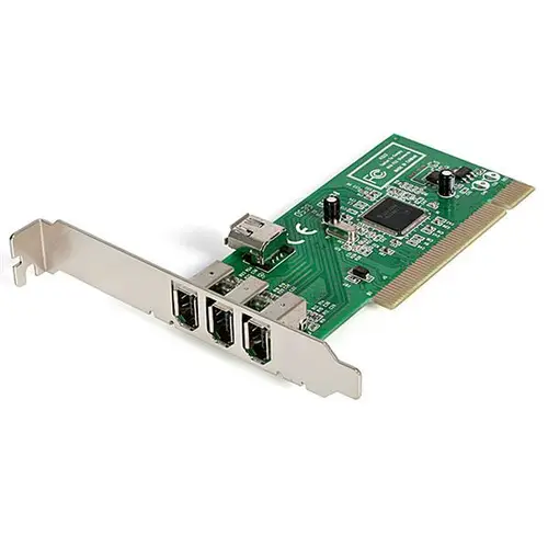 Adaptador Tarjeta Controladora FireWire 400 PCI 4 Puertos FW 6 Pin Chipset TI - IEEE 1394a - Imagen 1