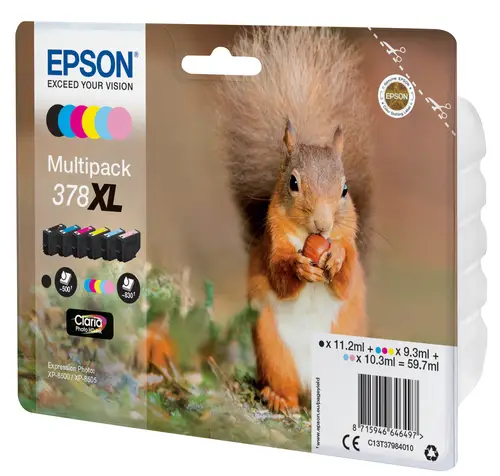 Squirrel Multipack 6-colours 378XL Claria Photo HD Ink - Imagen 2