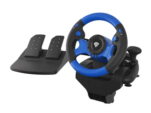 Seaborg 350 Negro, Azul USB Volante + Pedales Nintendo Switch, PC, PlayStation 4, Playstation 3, Xbox 360, Xbox One, Xbox Series S, Xbox Series X - Imagen 1