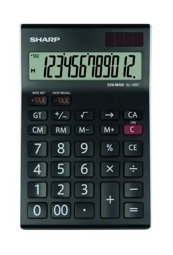 CALCULADORA SOBR.SHARP 12 DIG. EL-125T