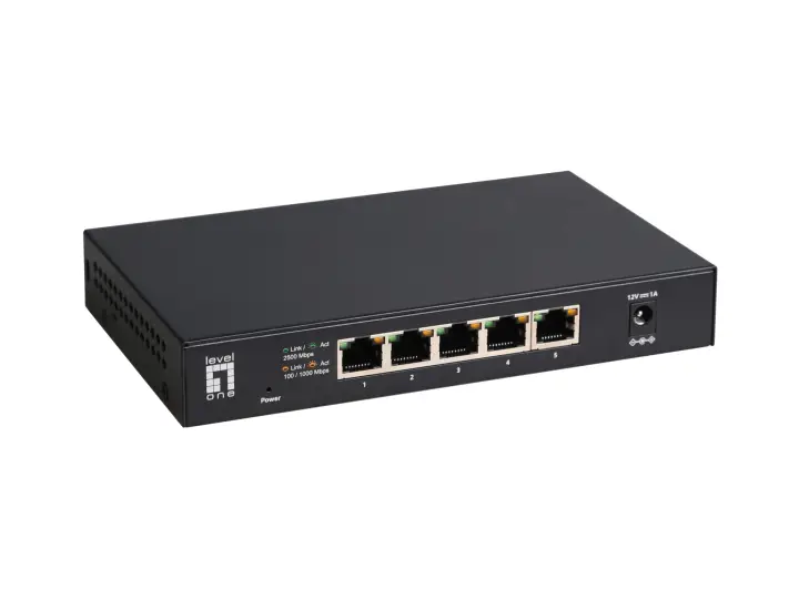 GEU-0525 switch No administrado 2.5G Ethernet (100/1000/2500) Negro