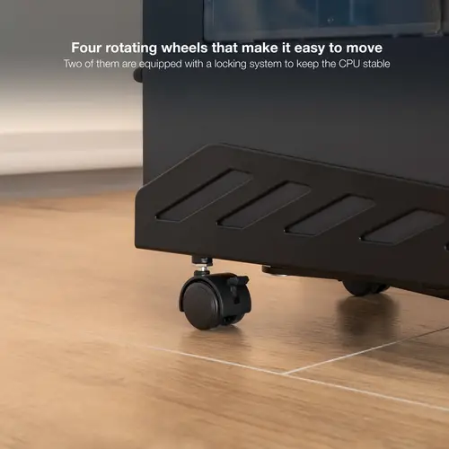 Soporte metálico para CPU de suelo con ruedas - Imagen 7