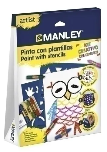 MANLEY ARTIST PINTA CON PLANTILLAS - Pack de 6 unidades